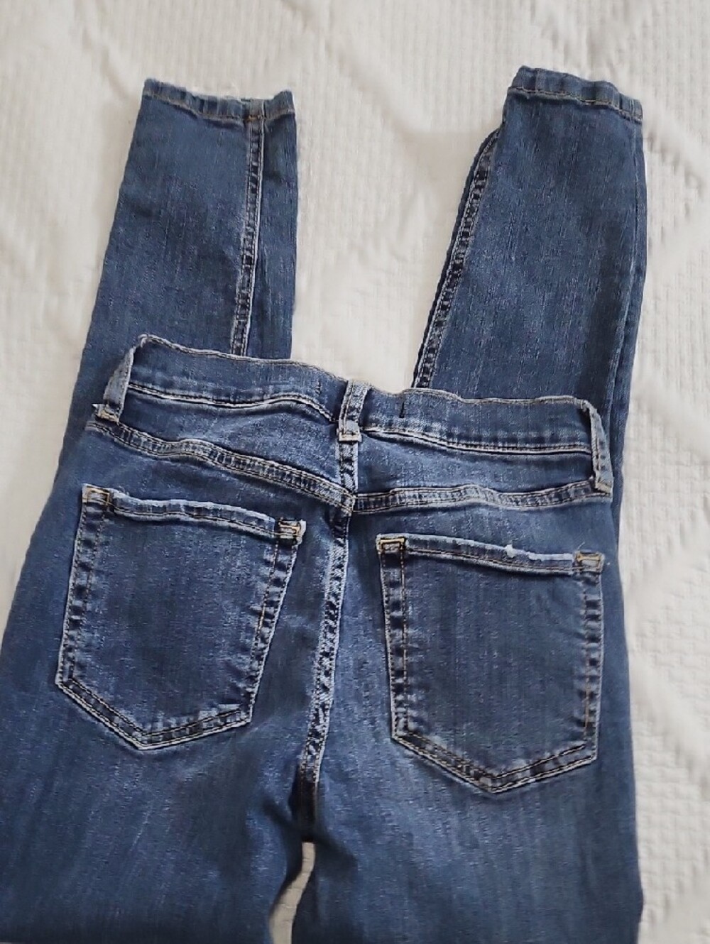 Free People High-Rise Medium Wash Denim Jeans Size 24/25 - Picture 6 of 7